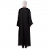 Premium Front open abaya with embroidery work- Black